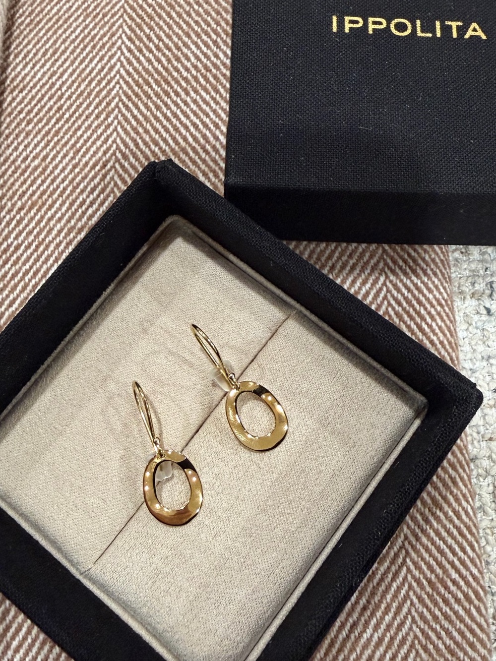 Ippolita Polished 18k Gold Oval Drop Earrings